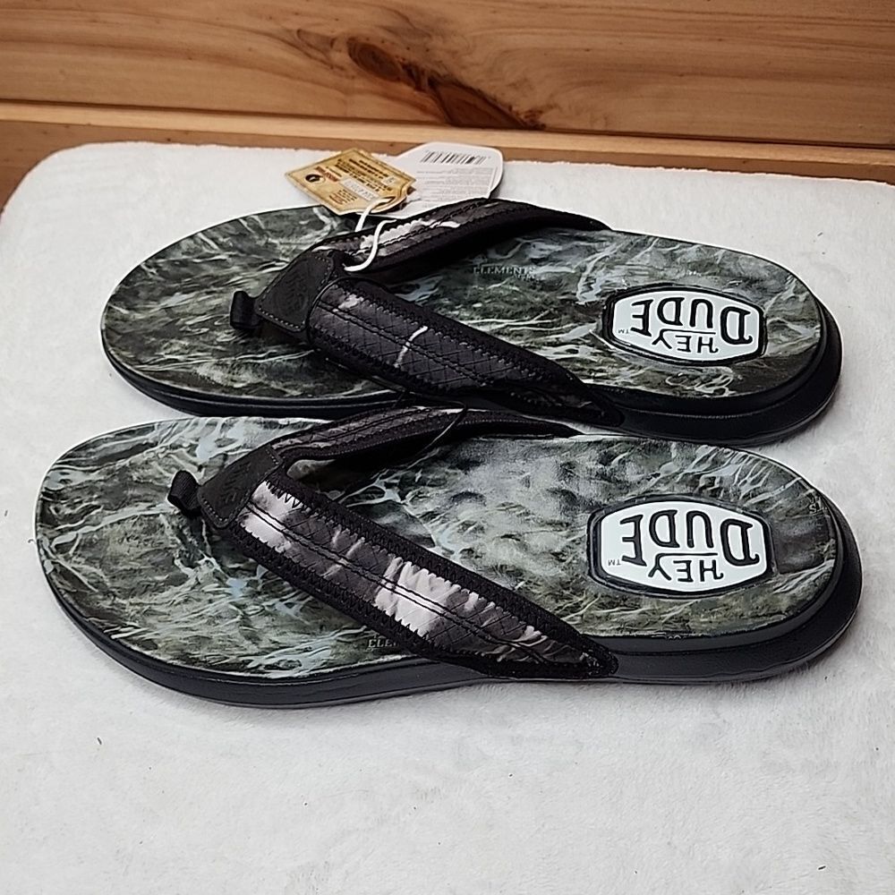NWT Hey Dude Myers Flip Mossy Oak Fishing Size 8 - Picture 4 of 9